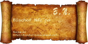 Bischof Nóna névjegykártya